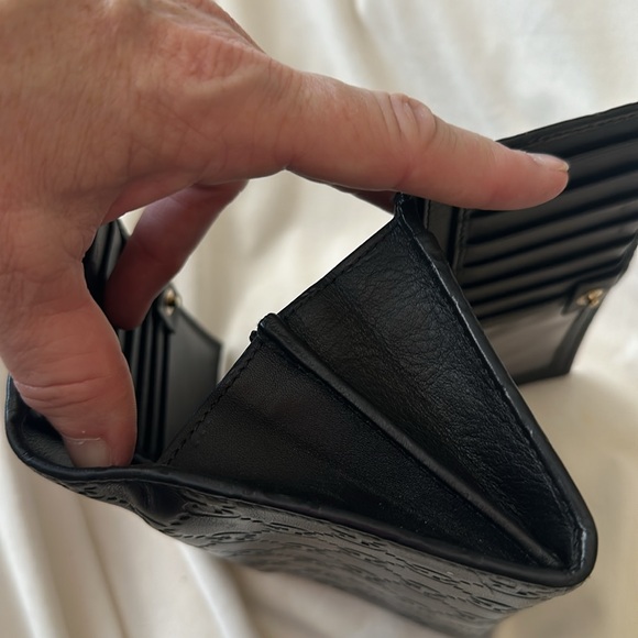 GUCCI 🖤Guccisima Double flap leather wallet Authentic Rare GG Beautiful - Picture 12 of 16